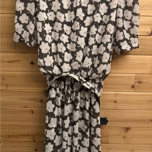 Vintage Liz Robert’s Sz Medium Floral Print Secretary School Teacher Midi Dress - Picture 10 of 13